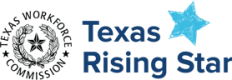 Texas Rising Star logo.  TWC seal with Texas Rising Star and star.