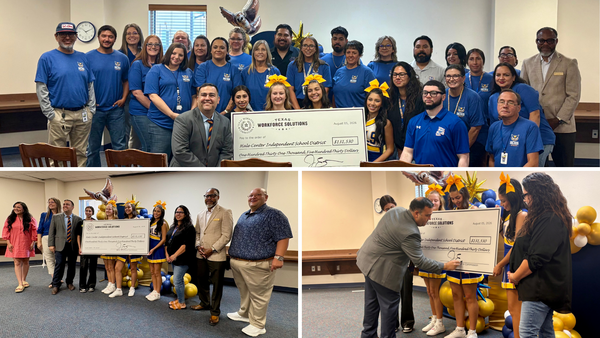 TWC Chairman Joe Esparza and local partners attend big check ceremony.