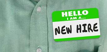 welcoming a new hire sticker