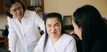 A deafblind person receiving vocational rehabilitation services
