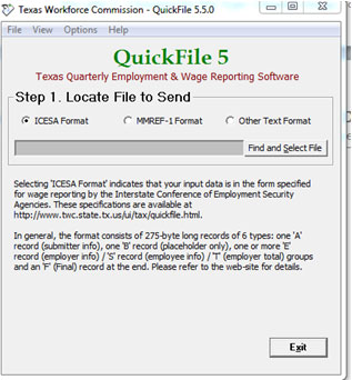 QuickFile Locate File to Send